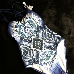 NWT Robin Piccone Marley Print One-Piece Swimsuit